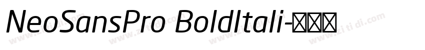 NeoSansPro BoldItali字体转换